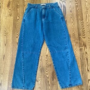 Gatos & Atos mom jeans size 42 medium Wash high rise 100% cotton pleated